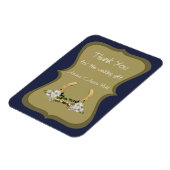 Magnet Flexible Elégant style Pays Marine et Or (Côté Gauche)