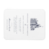 Magnet Flexible Elegant Vintage Castle Wedding Invitation (Horizontal)