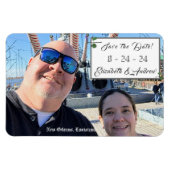 Magnet Flexible Elegant Violet Enregistrer la date Flexible Photo  (Horizontal)