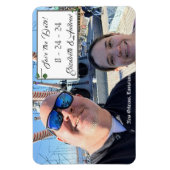 Magnet Flexible Elegant Violet Enregistrer la date Flexible Photo  (Vertical)