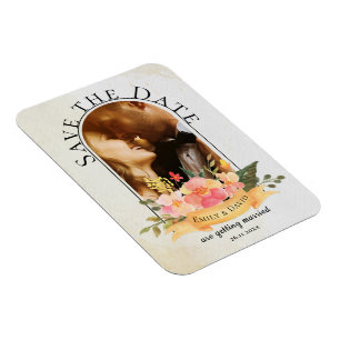 Magnet Flexible Elégante aquarelle Floral Cute Photo Arch Mariage