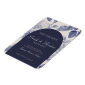 Magnet Flexible Elégante aquarelle Rose mariage Enregistrer la dat (Côté Gauche)