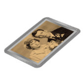 Magnet Flexible Elégante bordure argent image personnalisée (Côté Gauche)