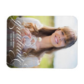 Magnet Flexible Élégante calligraphie Faire-part de graduation pho (Horizontal)