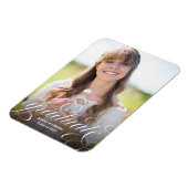 Magnet Flexible Élégante calligraphie Faire-part de graduation pho (Côté Gauche)