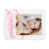 Magnet Flexible Élégante calligraphie rose chaud (Horizontal)