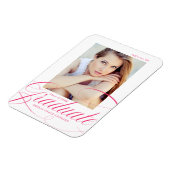 Magnet Flexible Élégante calligraphie rose chaud (Côté Gauche)