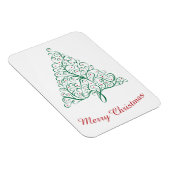 Magnet Flexible Élégante calligraphie rouge et verte Arbre de Noël (Côté Droit)