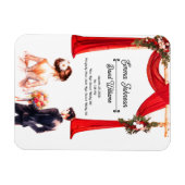Magnet Flexible Elégante carte Faire-part de mariage florale - Rom (Horizontal)