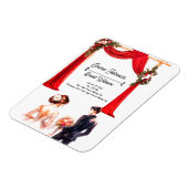 Magnet Flexible Elégante carte Faire-part de mariage florale - Rom (Côté Gauche)