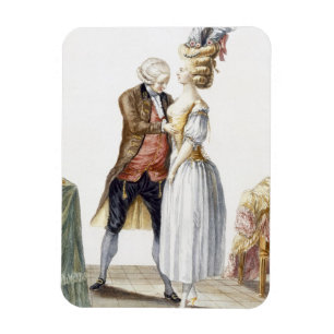 Magnet Flexible Élégante dame à un Fitting avec sa Tailor, assiett