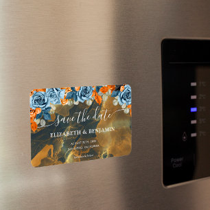 Magnet Flexible Elégante Marine Or Et Mariage De Rouille Économise