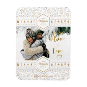Magnet Flexible Élégante photo d'amour de Noël