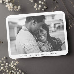 Magnet Flexible Élégante photo Mariage moderne<br><div class="desc">Design élégant de mariage ou d'anniversaire.</div>