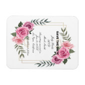 Magnet Flexible Élégante Rose Géométrique Enregistrer L'Aimant Dat (Horizontal)