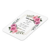 Magnet Flexible Élégante Rose Géométrique Enregistrer L'Aimant Dat (Côté Gauche)