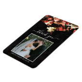 Magnet Flexible Elégante Rustique Fleurs d'automne Mariage Merci (Côté Gauche)