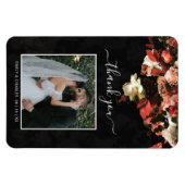 Magnet Flexible Elégante Rustique Fleurs d'automne Mariage Merci (Horizontal)