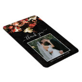 Magnet Flexible Elégante Rustique Fleurs d'automne Mariage Merci (Côté Droit)