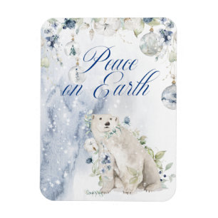 Magnet Flexible Élégante Typographie aquarelle Vert Neige