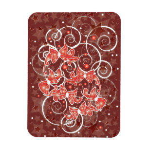 Magnet Flexible Élégants et mignons vaches et étoiles de Noël