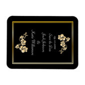 Magnet Flexible Elément de fleurs avec des bordures d'or (Horizontal)