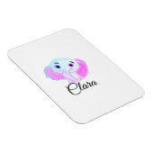 Magnet Flexible Élément simple éléphant bébé rose bleu aquarelle a (Côté Droit)