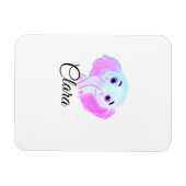 Magnet Flexible Élément simple éléphant bébé rose bleu aquarelle a (Horizontal)