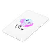 Magnet Flexible Élément simple éléphant bébé rose bleu aquarelle a (Côté Gauche)