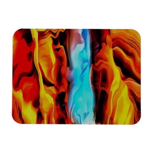 Magnet Flexible Eléments Chauds Et Froids Acrylique Verser Abstrai (Horizontal)