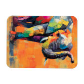Magnet Flexible Eléphant arc-en-ciel Abstrait (Horizontal)