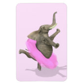 Magnet Flexible Eléphant Avec Tutu Rose (Vertical)