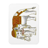 Magnet Flexible Elephant blanc thaïlandais Erawan (Vertical)