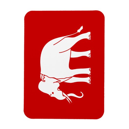 Magnet Flexible Éléphant de Siamese (Vertical)