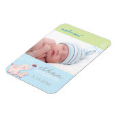 Magnet Flexible Elephant Dream Baby Boy Faire-part de naissance (Côté Gauche)