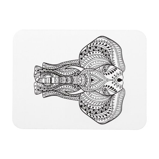 Magnet Flexible Eléphant Indien (Horizontal)