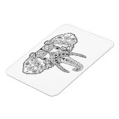 Magnet Flexible Eléphant inspiré Zentangle (Côté Gauche)