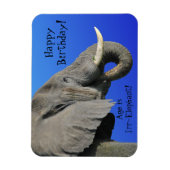 Magnet Flexible Elephant Joyeux Anniversaire Funny Age est Irr Ele (Vertical)