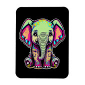 Magnet Flexible Eléphant mignon assis illustration numérique (Vertical)