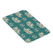 Magnet Flexible Elephant Teal Caravan Pattern (Côté Droit)
