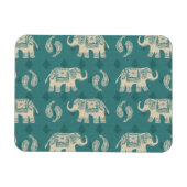 Magnet Flexible Elephant Teal Caravan Pattern (Horizontal)