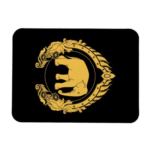 Magnet Flexible Elephant thaïlandais (Horizontal)