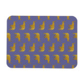 Magnet Flexible Eléphants de trompette d'or (Horizontal)