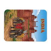 Magnet Flexible Eléphants porteurs de cavaliers (Horizontal)