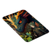 Magnet Flexible Elf Et Dragon Imaginaire Art (Côté Droit)