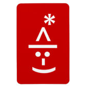 Magnet Flexible Elfe de Noël Emoticon Xmas ASCII Texte Art (Vertical)