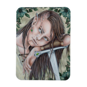 Magnet Flexible Elfe des bois, Guerrier Elfe