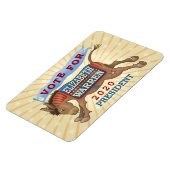 Magnet Flexible Elizabeth Warren Présidente 2020 Démocrate Donkey (Côté Gauche)