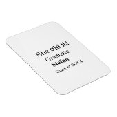 Magnet Flexible Elle l'a fait diplômée ajouter nom classe de texte (Côté Droit)