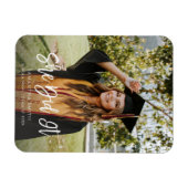 Magnet Flexible Elle L'A Fait Moderne Script Graduation Photo (Horizontal)